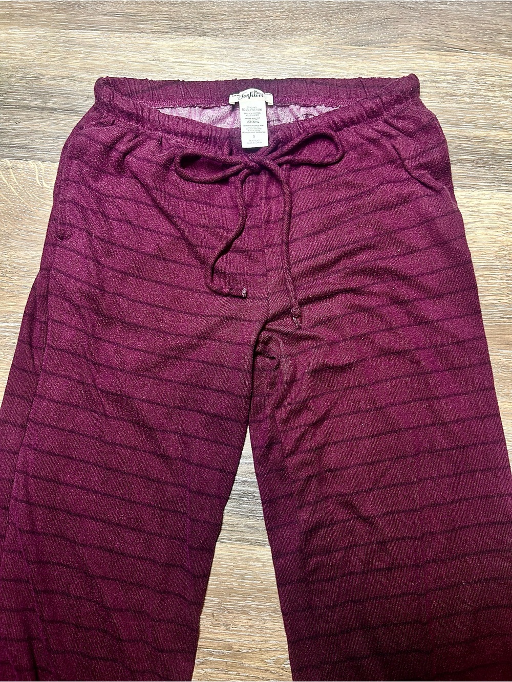 Y2K Burgundy Flare Lounge Pants Size S
